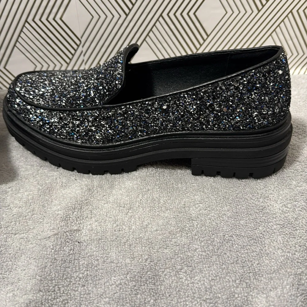 GC shoes women GC Morgan Glitter Lug Sole slip on loafer‎ size 7